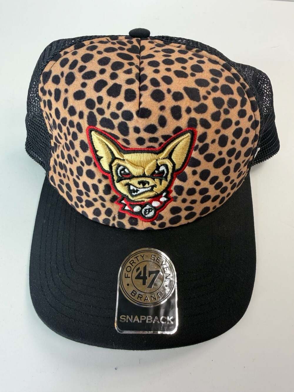 El Paso Chihuahuas Minor League Baseball Leopard Print Mesh Snapback Trucker Hat